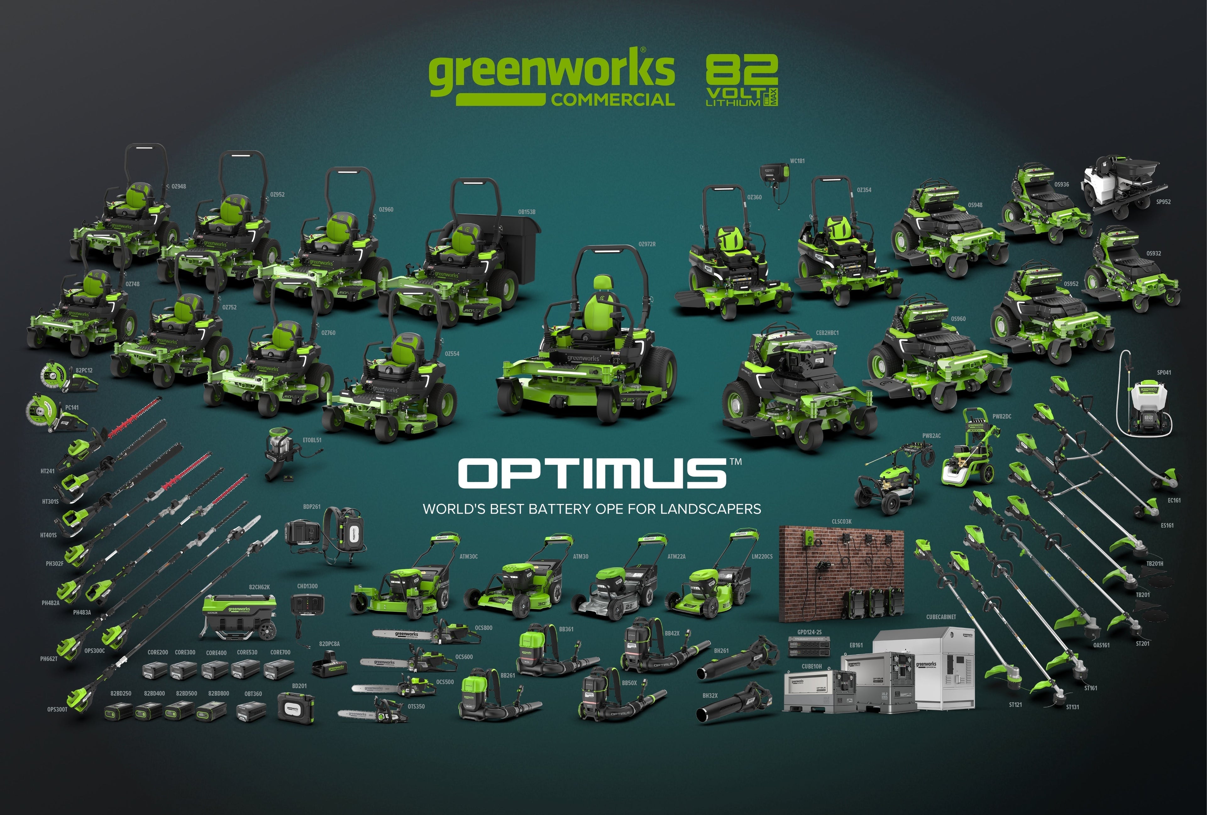 82V OPTIMUS 10" Polesaw with Carbon Fiber Shaft  | OPS300T