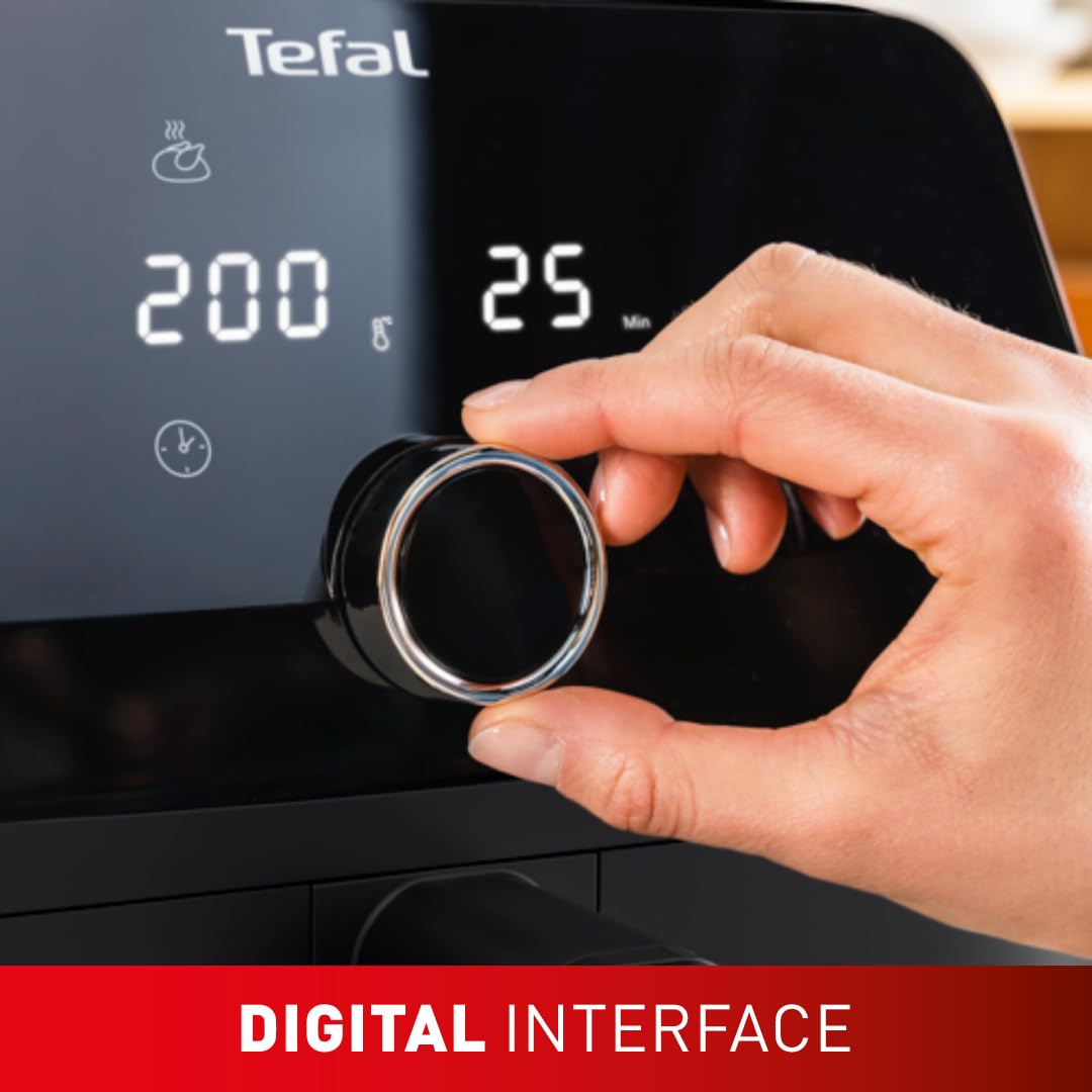 Tefal Easy Fry Mega Air Fryer, 7.5L Capacity (Serves Up to 8), 8 Preset Cooking Programs